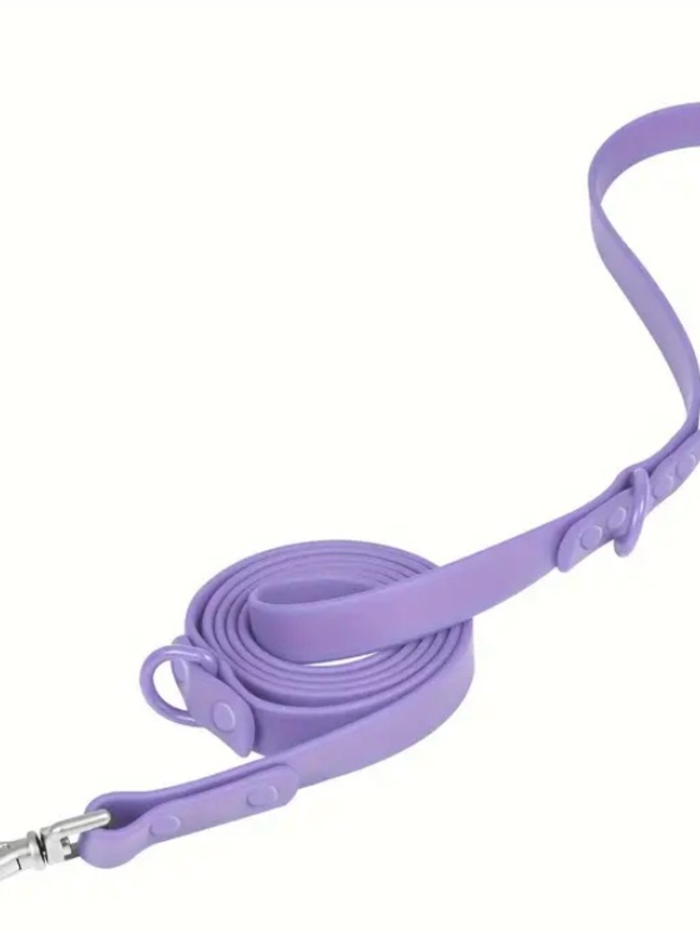 Lilac Dog Leash and collar - Durable Silicone Pet Lead